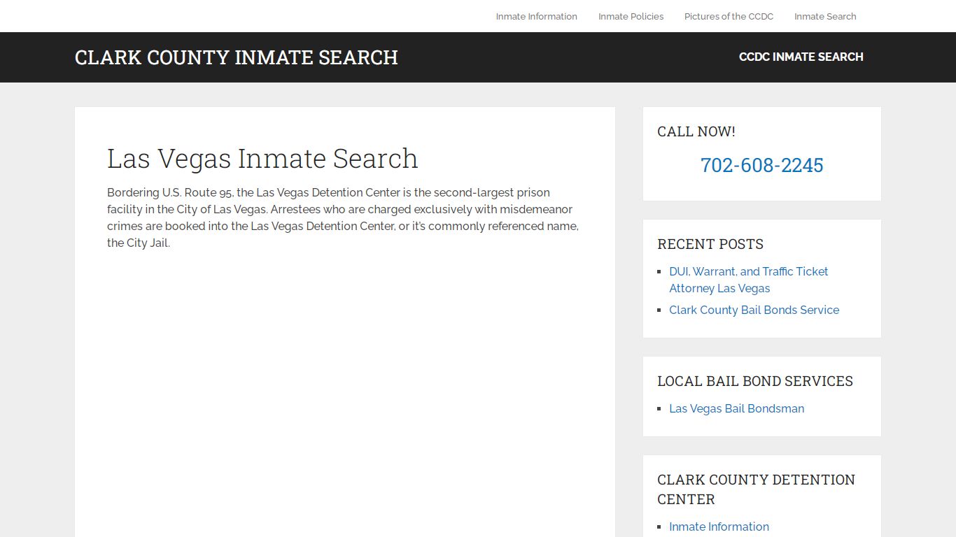 Las Vegas Inmate Search